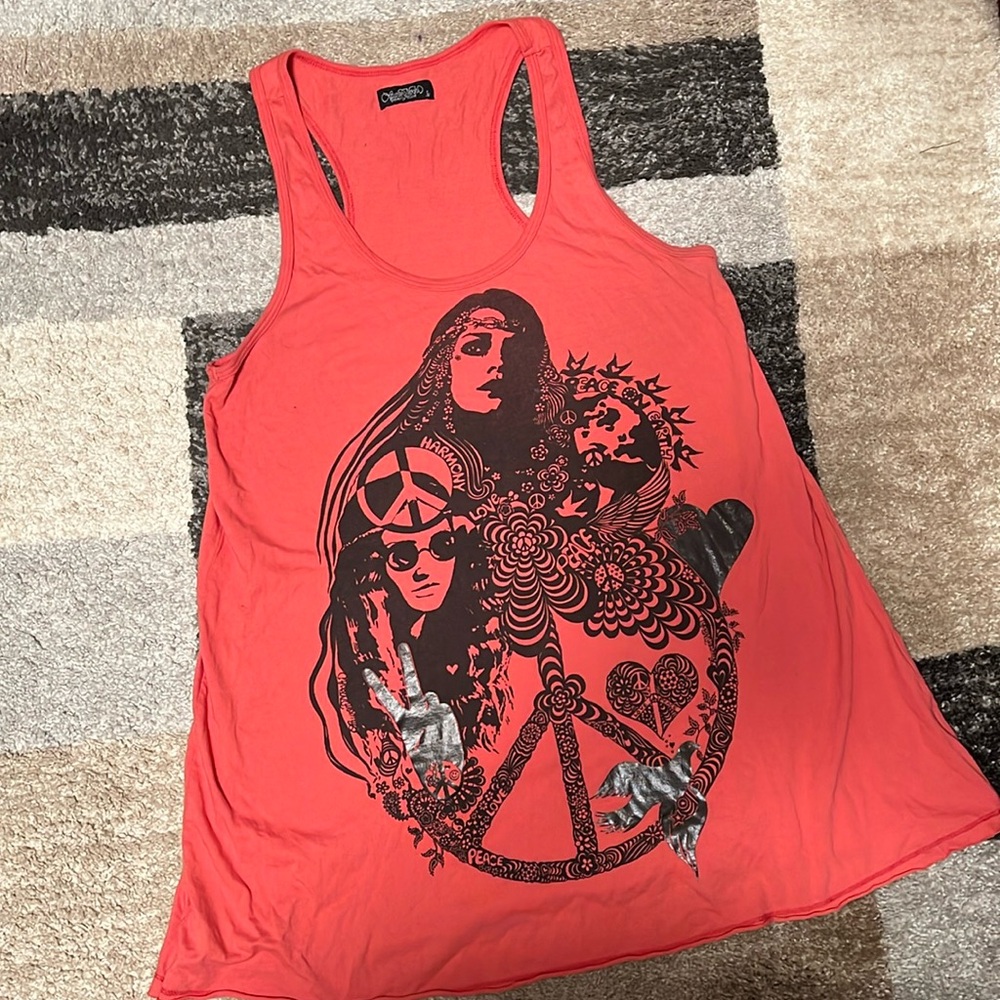 Lauren Moshi hippie girl swing tank, size L EUC!